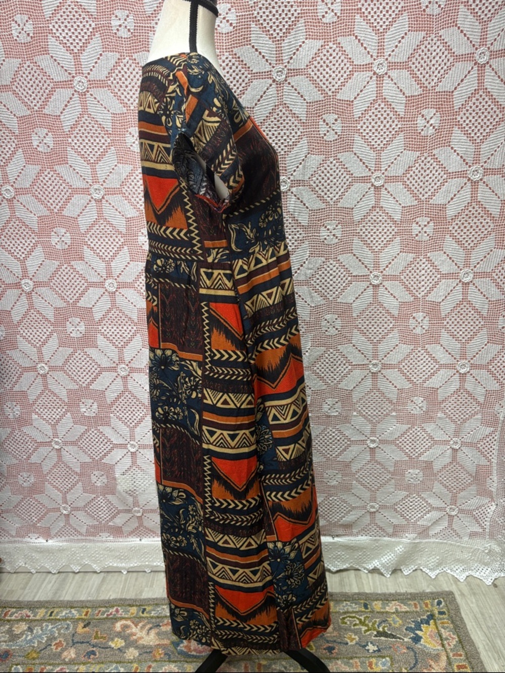 Boho Tribal Print Maxi Dress | Flowy - Picture 9 of 10